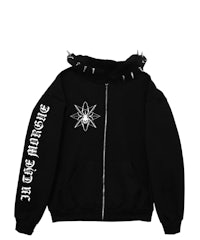 a black hoodie with a skull and crossbones on it