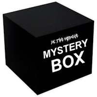 a black cube with the words mystery box on it