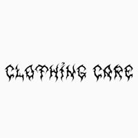 the word clothing care on a white background