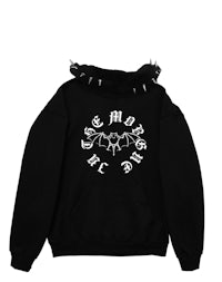 a black hoodie with a skull and crossbones on it