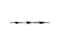 barbed wire on a white background