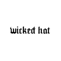 the word wicked hat on a white background