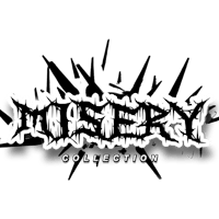 a black and white logo with the word'mystery collection'on it